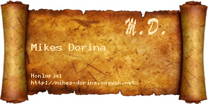Mikes Dorina névjegykártya